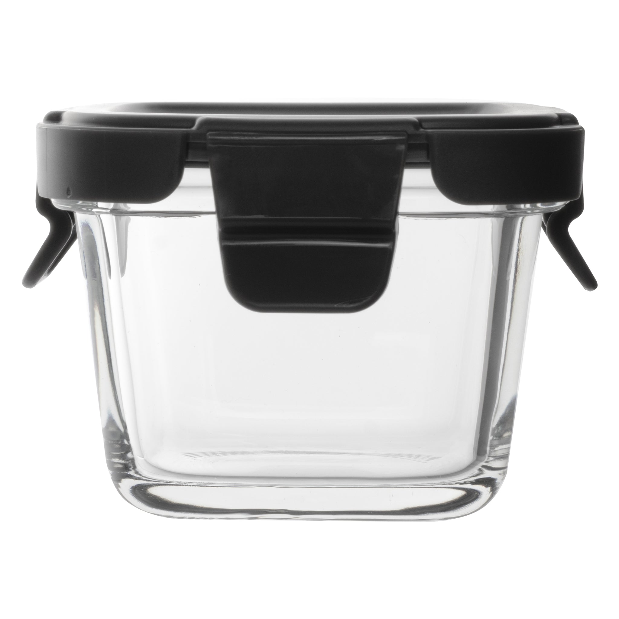 CONSOL SQUARE GLASS BABY FOOD CONTAINERS WITH VENTED CLIP LIDS 2PK, 160ML