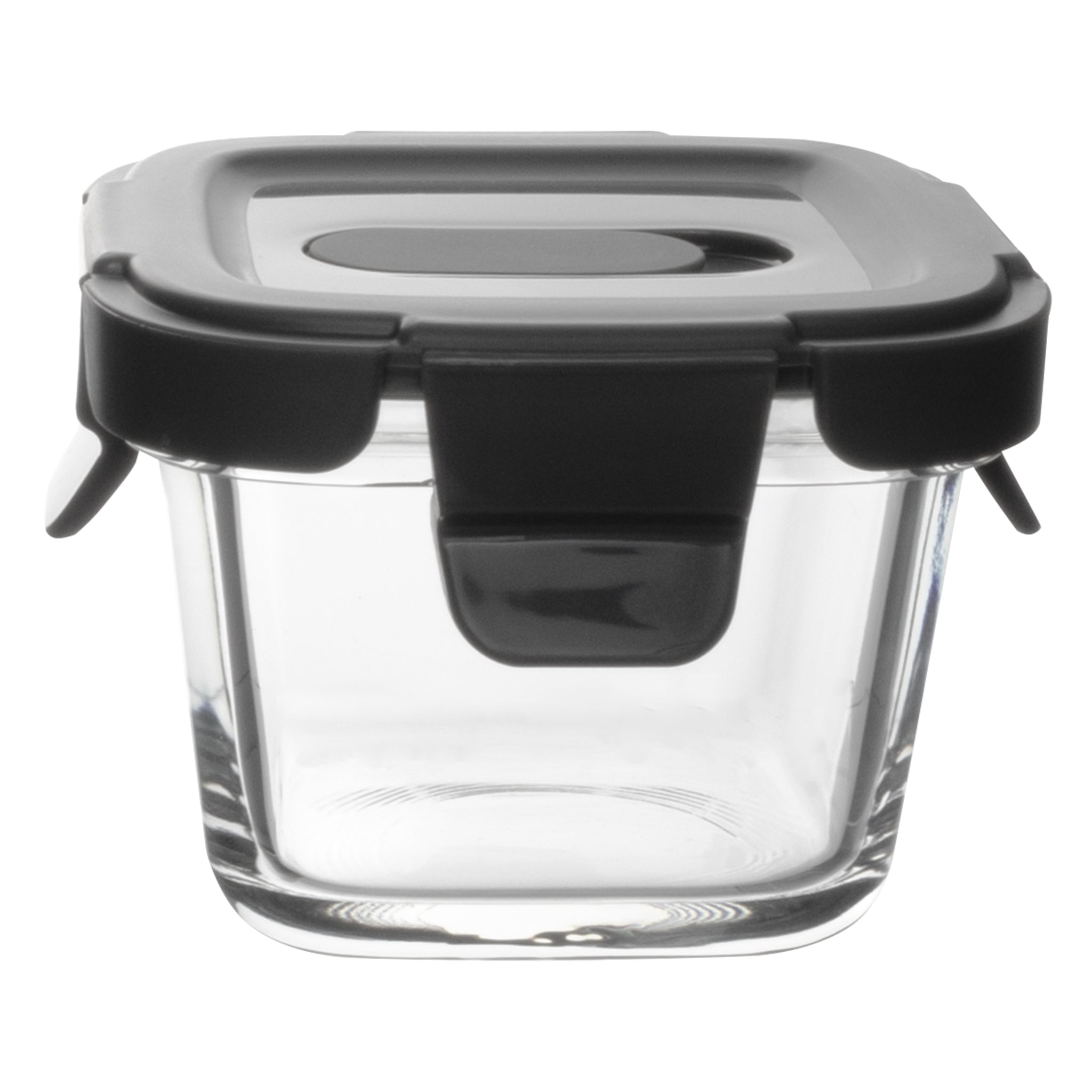 CONSOL SQUARE GLASS BABY FOOD CONTAINERS WITH VENTED CLIP LIDS 2PK, 160ML