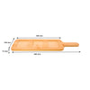 CONSOL SANTORINI 3 SQUARE GLASS BOWLS 140ML ON A BAMBOO SERVING BOARD 4PCS SET