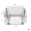 CONSOL SANTORINI 3 SQUARE GLASS BOWLS 140ML ON A BAMBOO SERVING BOARD 4PCS SET