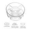 CONSOL GENOA GLASS SERVING BOWL WITH 5 SECTIONS, 250MM DIA