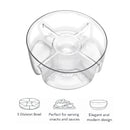 CONSOL GENOA GLASS SERVING BOWL WITH 5 SECTIONS, 250MM DIA