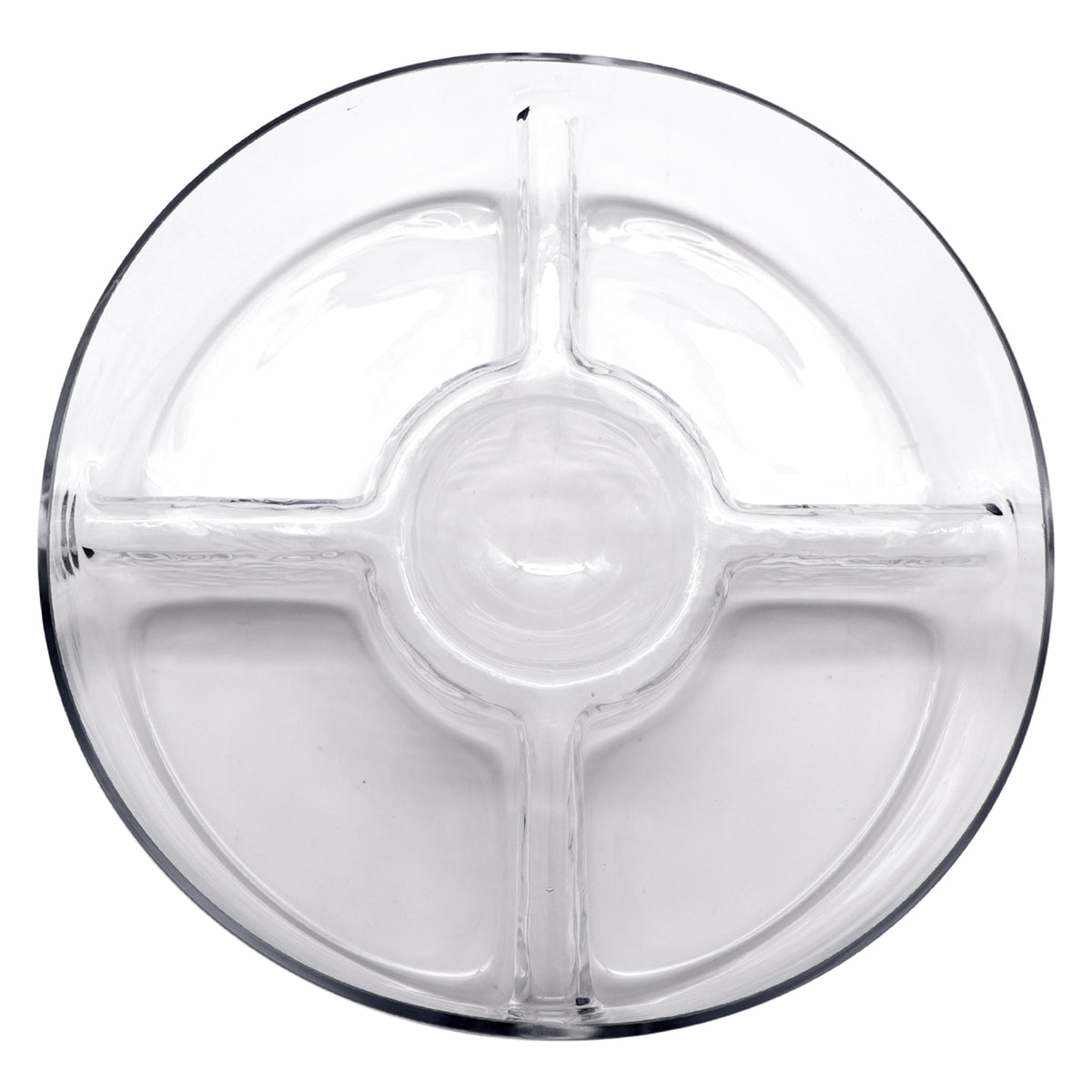 CONSOL GENOA GLASS SERVING BOWL WITH 5 SECTIONS, 250MM DIA