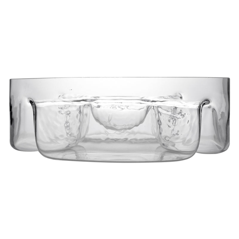 CONSOL GENOA GLASS SERVING BOWL WITH 5 SECTIONS, (250MM DIAX80MM)