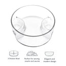 CONSOL GENOA GLASS SERVING BOWL WITH 3 SECTIONS, 250MM DIA