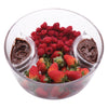 CONSOL GENOA GLASS SERVING BOWL WITH 3 SECTIONS, 250MM DIA