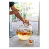 CONSOL GENOA GLASS PUNCH BOWL, 6 GLASSES 340ML AND PLASTIC LADLE 8PCS SET,  11L