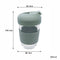 CONSOL LUGO GLASS TRAVEL MUG WITH GREEN PLASTIC LID, 320ML