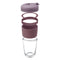 CONSOL LUGO GLASS TRAVEL MUG WITH PURPLE PLASTIC LID, 320ML