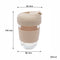 CONSOL LUGO GLASS TRAVEL MUG WITH BEIGE PLASTIC LID, 320ML
