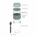 CONSOL LUGO LAYER LUX CUP WITH GREEN PLASTIC LID AND GREY SPOON, 480ML