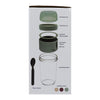 CONSOL LUGO LAYER LUX CUP WITH GREEN PLASTIC LID AND GREY SPOON, 480ML