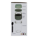 CONSOL LUGO LAYER LUX CUP WITH GREEN PLASTIC LID AND GREY SPOON, 480ML