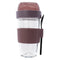 CONSOL LUGO LAYER LUX CUP WITH PURPLE PLASTIC LID AND GREY SPOON, 480ML