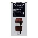 CONSOL LUGO LAYER LUX CUP WITH PURPLE PLASTIC LID AND GREY SPOON, 480ML