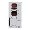 CONSOL LUGO LAYER LUX CUP WITH PURPLE PLASTIC LID AND GREY SPOON, 480ML
