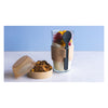 CONSOL LUGO LAYER LUX CUP WITH BEIGE PLASTIC LID AND GREY SPOON, 480ML