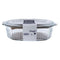 CONSOL TOLEDO OVAL RIBBED GLASS CASSEROLE WITH LID, 3.5 L