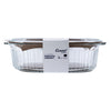 CONSOL TOLEDO OVAL RIBBED GLASS CASSEROLE WITH LID, 2.8L