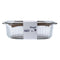 CONSOL TOLEDO OVAL RIBBED GLASS CASSEROLE WITH LID, 3.5 L