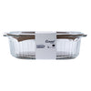 CONSOL TOLEDO OVAL RIBBED GLASS CASSEROLE WITH LID, 3.5 L