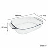CONSOL VIGO RECTANGULAR GLASS BAKING DISH WITH GREY PLASTIC LID, 2.7L