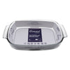 CONSOL VIGO RECTANGULAR GLASS BAKING DISH WITH GREY PLASTIC LID, 2.7L