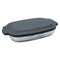 CONSOL VIGO RECTANGULAR GLASS BAKING DISH WITH GREY PLASTIC LID, 2.7L