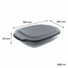 CONSOL VIGO RECTANGULAR GLASS BAKING DISH WITH GREY PLASTIC LID, 3.8L