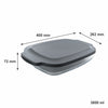 CONSOL VIGO RECTANGULAR GLASS BAKING DISH WITH GREY PLASTIC LID, 3.8L