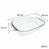 CONSOL VIGO RECTANGULAR GLASS BAKING DISH WITH GREY PLASTIC LID, 3.8L