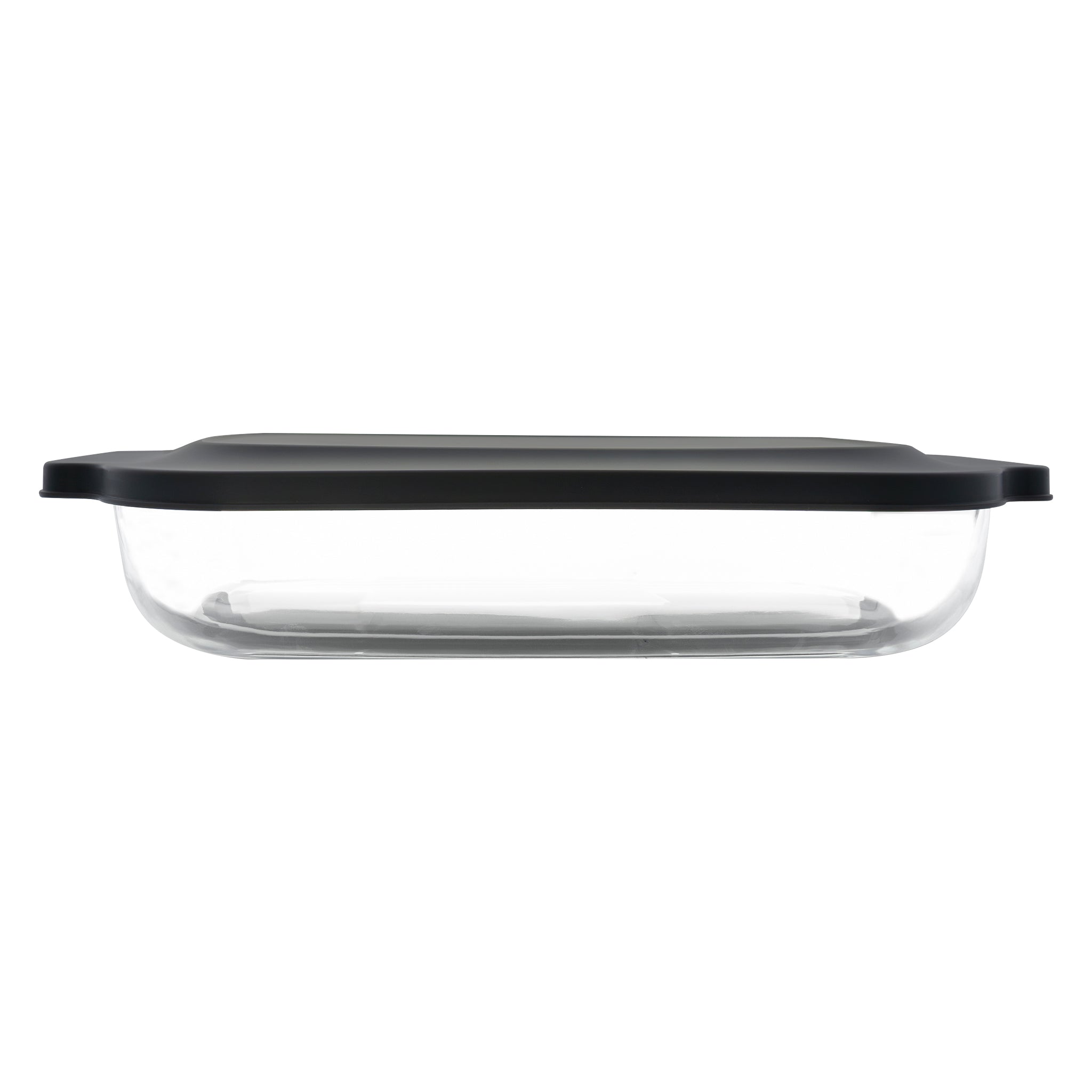 CONSOL VIGO RECTANGULAR GLASS BAKING DISH WITH GREY PLASTIC LID, 3.8L