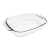 CONSOL VIGO RECTANGULAR GLASS BAKING DISH WITH GREY PLASTIC LID, 3.8L