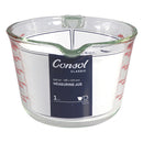 CONSOL PALMA MEASURING JUG BOROSILICATE WITH GREY COVER, 500ML (90X185X129MM DIA)