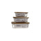 CONSOL VALENCIA RECT. STORAGE CONTAINERS WITH ACACIA LIDS 3PCE VALUE PACK, (1LT, 630ML & 370ML)