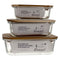 CONSOL VALENCIA RECT. FOOD STORAGE CONTAINER WITH ACACIA LIDS, 370ML (150X108X54MM)