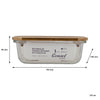 CONSOL VALENCIA RECT. FOOD STORAGE CONTAINER WITH ACACIA LIDS, 370ML