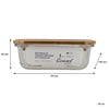 CONSOL VALENCIA RECT. FOOD STORAGE CONTAINER WITH ACACIA LIDS, 370ML (150X108X54MM)