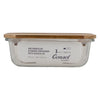 CONSOL VALENCIA RECT. FOOD STORAGE CONTAINER WITH ACACIA LIDS, 370ML