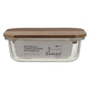 CONSOL VALENCIA RECT. FOOD STORAGE CONTAINER WITH ACACIA LIDS, 370ML