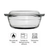 CONSOL CORDOBA ROUND GLASS CASSEROLE WITH LID, 2.1L