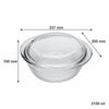 CONSOL CORDOBA ROUND GLASS CASSEROLE WITH LID, 2.1L