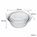 CONSOL CORDOBA ROUND GLASS CASSEROLE WITH LID, 2.1 L