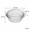 CONSOL CORDOBA ROUND GLASS CASSEROLE WITH LID, 2.1 L