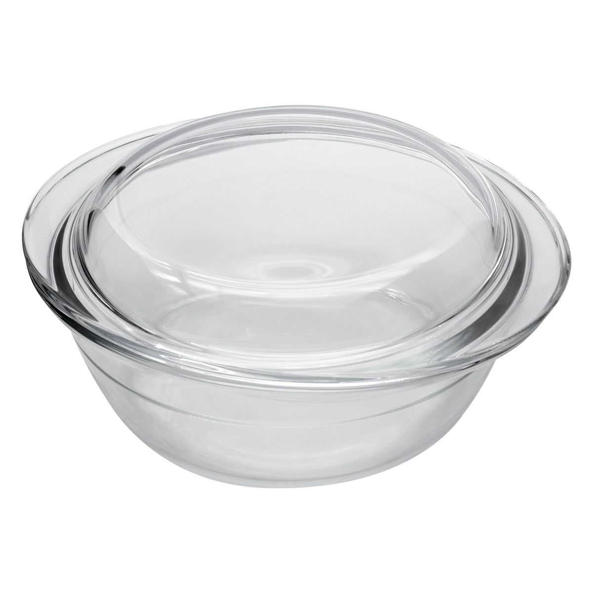 CONSOL CORDOBA ROUND GLASS CASSEROLE WITH LID, 2.1L