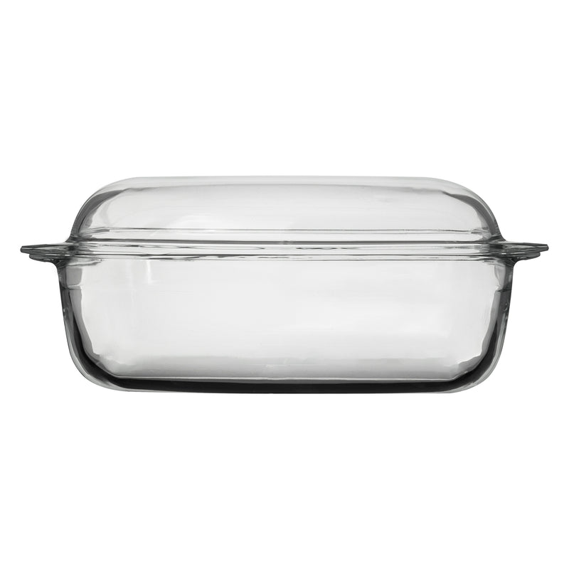 CONSOL CORDOBA RECTANGULAR GLASS CASSEROLE WITH LID, 4.5 L