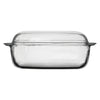 CONSOL CORDOBA RECTANGULAR GLASS CASSEROLE WITH LID, 4.5 L