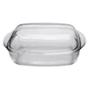 CONSOL CORDOBA RECTANGULAR GLASS CASSEROLE WITH LID, 4.5L