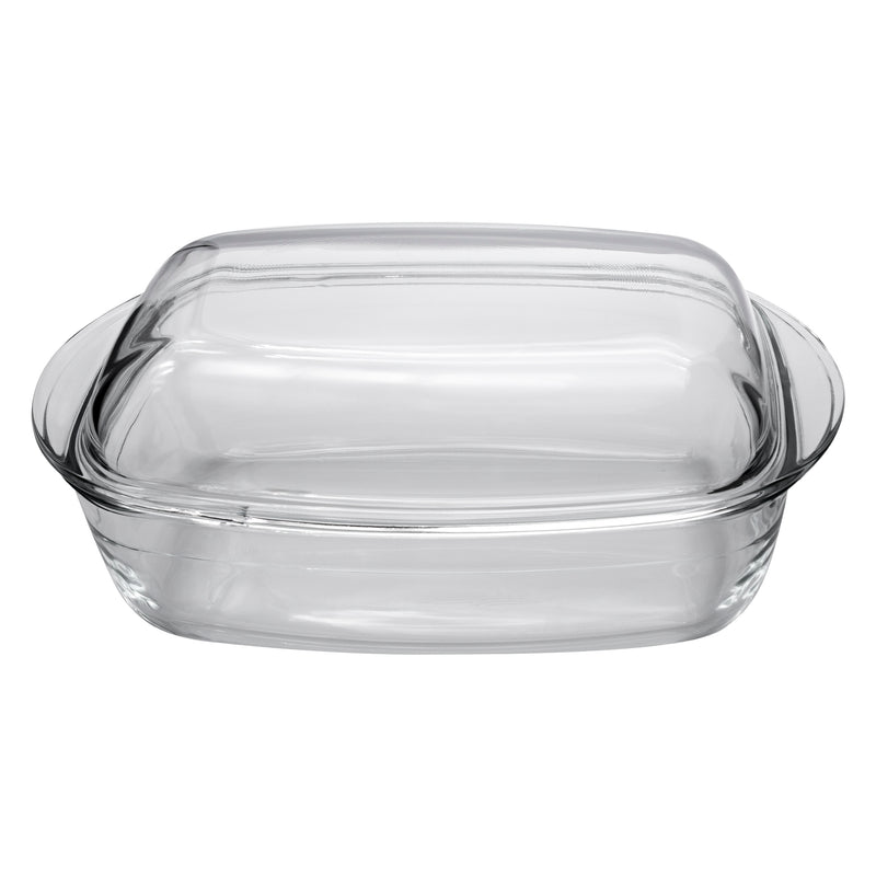 CONSOL CORDOBA RECTANGULAR GLASS CASSEROLE WITH LID, 4.5 L