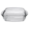CONSOL CORDOBA RECTANGULAR GLASS CASSEROLE WITH LID, 4.5 L